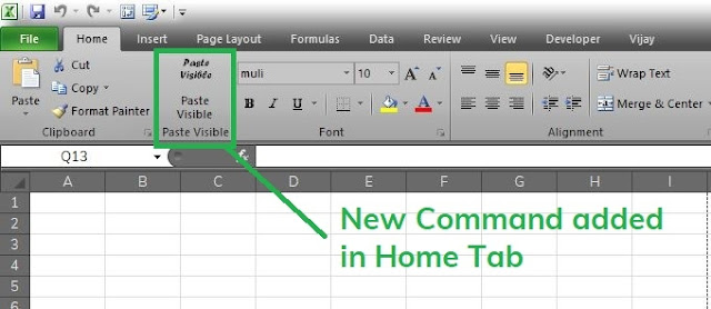 Advance Excel- how to paste in visible cells 6